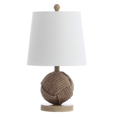 Monkey Fist 18" Rope Ball LED Table Lamp - JONATHAN Y